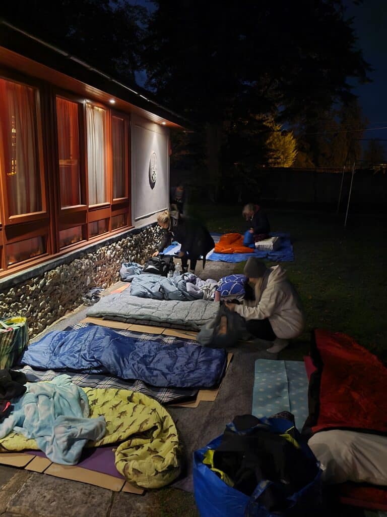 Sleeping Bags outside in the cold