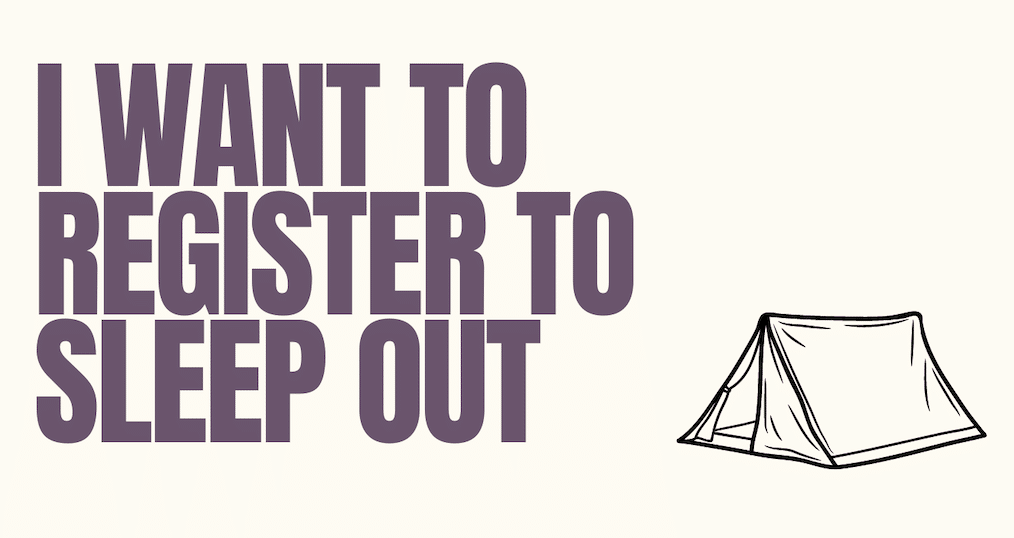 I want to register for the sleep out page header image