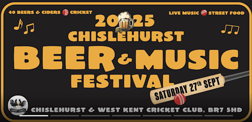 Flyer for Chislehurst Beer and Music Festival