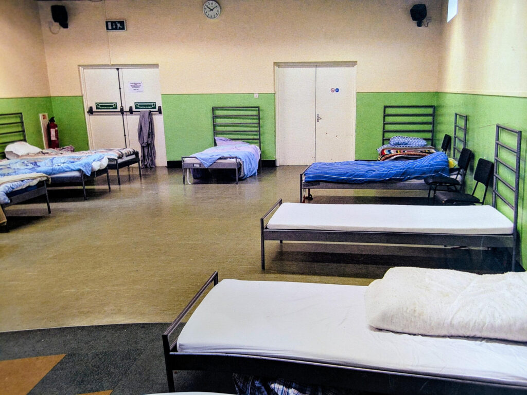 Photo of beds in a night shelter